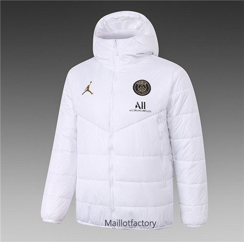 Achat Veste foot Doudoune Jordan PSG 2020/21 Blanc