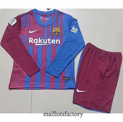 Achat Maillots du Barcelone Enfant 2021/22 Domicile Manche Longue