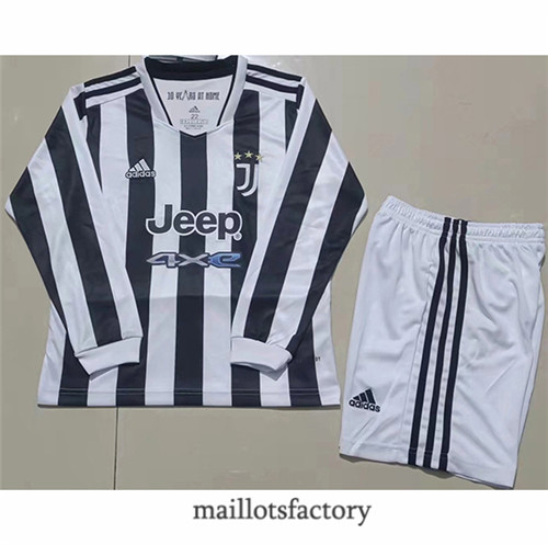 Achat Maillots du Juventus Enfant 2021/22 Domicile Manche Longue