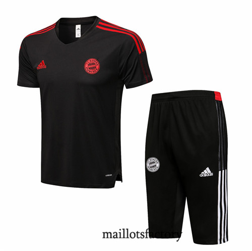 Achat Kit d'entrainement Maillot du Bayern Munich 2021/22 3/4 Gris foncé