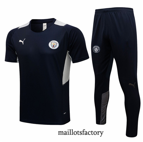 Achat Kit d'entrainement Maillot du Manchester City 2021/22 Bleu Marine