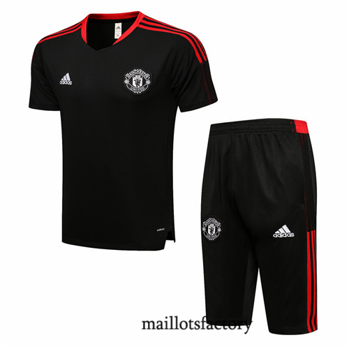 Achat Kit d'entrainement Maillot du 3/4 Manchester United 2021/22 Noir