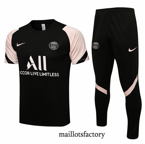 Achat Kit d'entrainement Maillot du PSG 2021/22 Noir/Rose