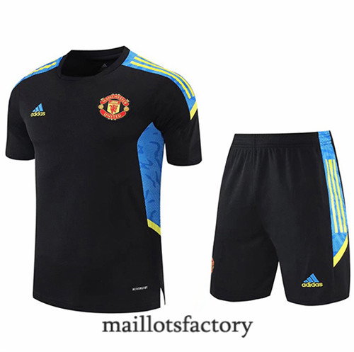 Achat Maillots du Manchester United 2021/22 Entrenamiento Noir Dark Bleu edge