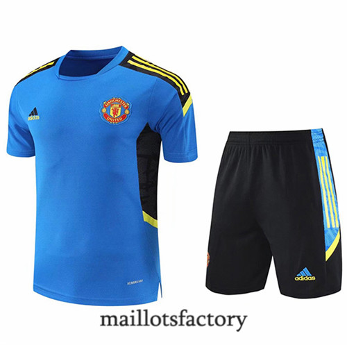 Achat Maillots du Manchester United 2021/22 Entrenamiento Bleu