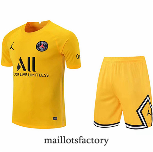 Achat Maillots du PSG 2021/22 Entrenamiento + short Jaune