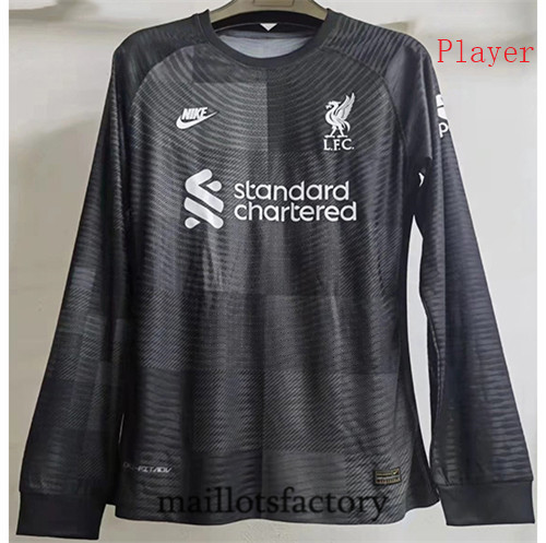 Achat Maillot du Player Liverpool 2021/22 Manche Longue Noir