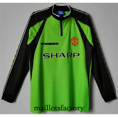 Achat Maillot du Retro Manchester United 1998 Gardien de but Manche Longue