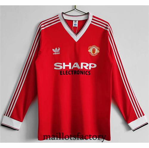 Achat Maillot du Retro Manchester United 1983 Domicile Manche Longue