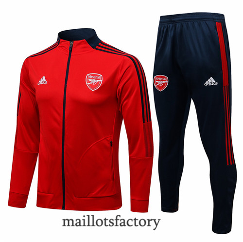 Achat Veste Survetement du Arsenal 2021/22 Rouge/Bleu Marine