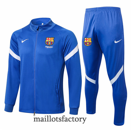 Achat Veste Survetement du Barcelone 2021/22 Bleu/Blanc