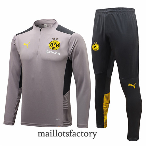 Achat Survetement du Borussia Dortmund 2021/22 Gris Clair