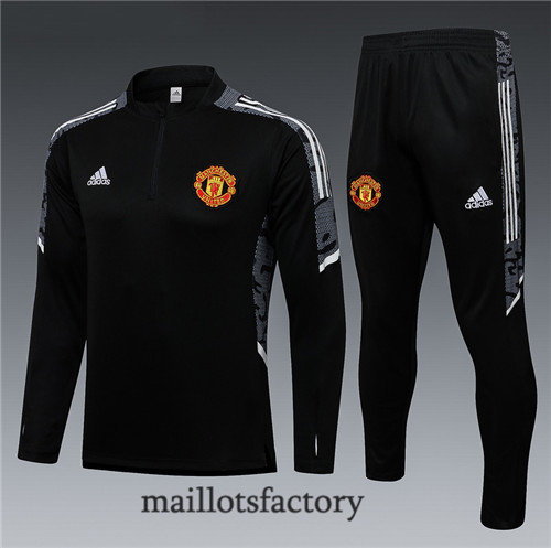 Achat Survetement Enfant de foot Manchester United 2021/22 Noir