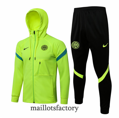 Achat Veste Survetement du Inter Milan 2021/22 à Capuche vert clair