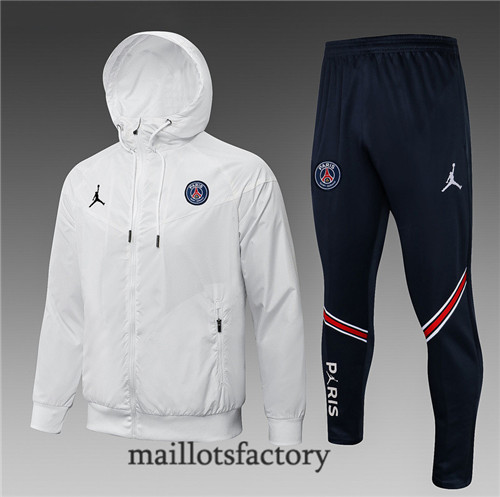 Achat Survetement Coupe vent Jordan PSG 2021/22 Blanc