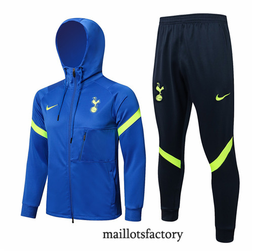 Achat Veste Survetement du Tottenham Hotspur 2021/22 à Capuche Bleu