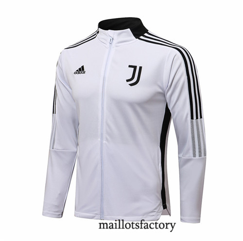 Achat Veste foot Juventus 2021/22 Blanc/Noir