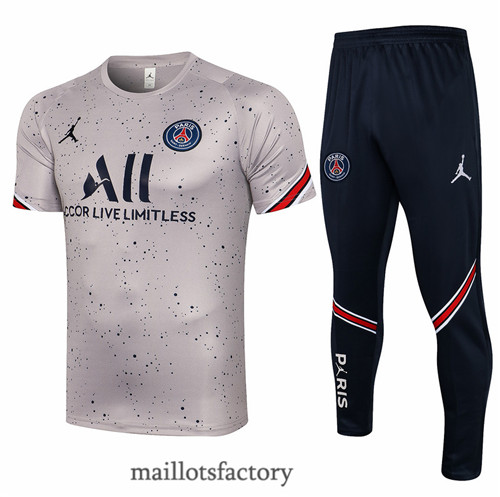 Site Maillot du Kit d'entrainement Maillot du Jordan PSG 2021/22 Gris Clair