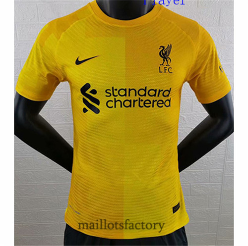 Grossiste Maillot de Player Liverpool 2021/22 Gardien de but Jaune