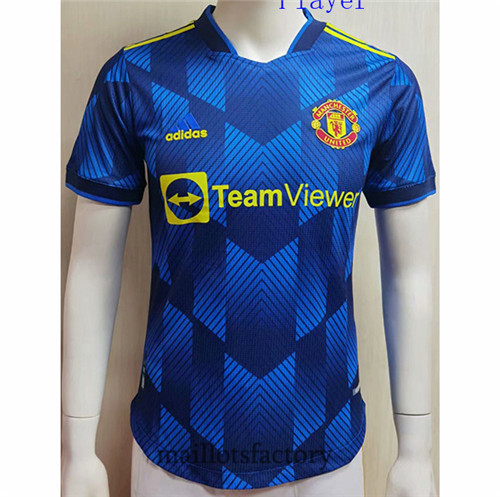 Grossiste Maillot de Player Manchester United 2020/21 Bleu