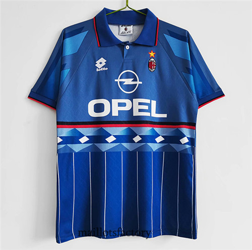 Soldes Maillot du Retro AC Milan Bleu