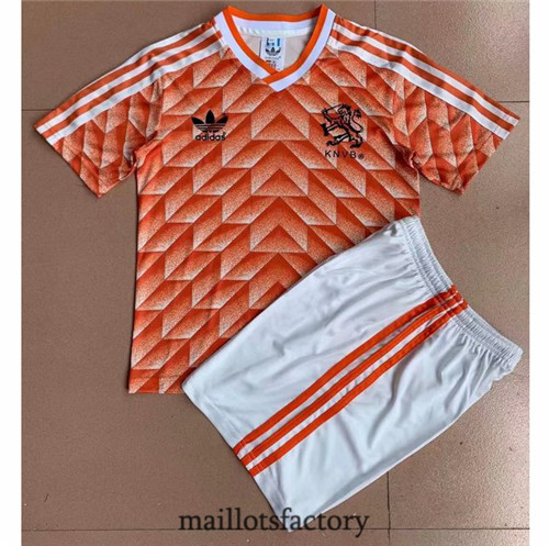 Soldes Maillot du Retro Pays-Bas Enfant 1988 Domicile