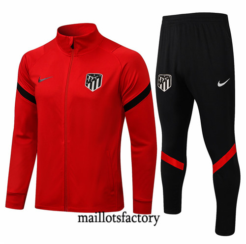 Site Veste Survetement du foot Atletico Madrid 2021/22 Rouge Col Rond