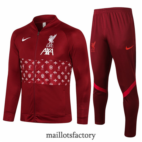 Site Veste Survetement du foot Liverpool 2021/22 BordeauX