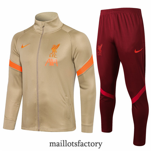 Site Veste Survetement du foot Liverpool 2021/22 Kaki Col Haut