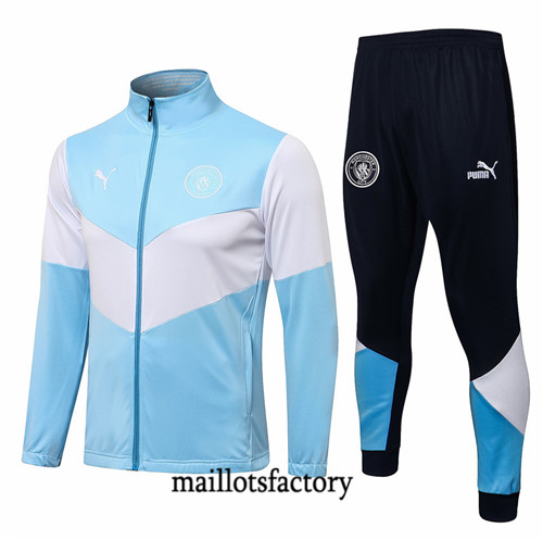 Site Veste Survetement du foot Manchester City 2021/22 Bleu Clair