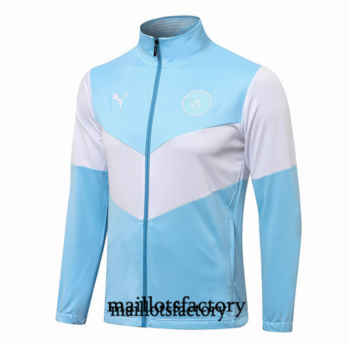 Prix Veste foot Manchester City 2021/22 Bleu Clair