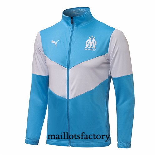 Prix Veste foot Marseille 2021/22 Bleu Clair/Blanc