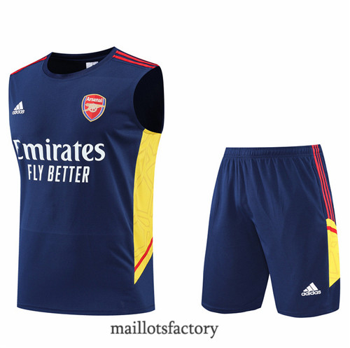 Achat Kit d'entrainement Maillot du Arsenal Debardeur 2022/23 Bleu Marine y878