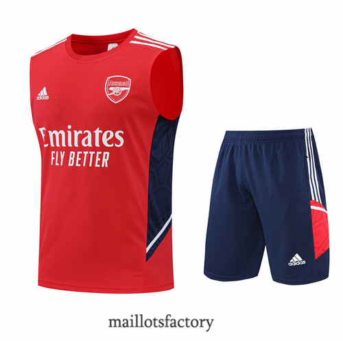 Achat Kit d'entrainement Maillot du Arsenal Debardeur 2022/23 Rouge/Bleu Marine y879