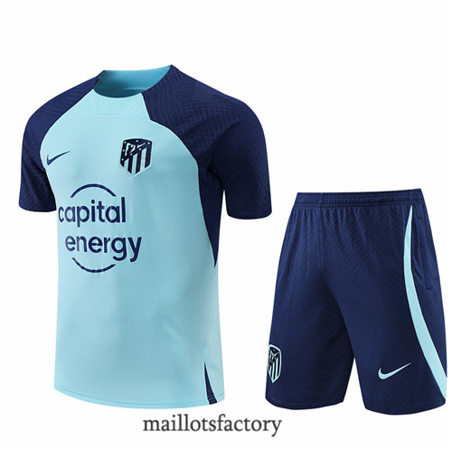 Achat Kit d'entrainement Maillot du Atletico Madrid + Short 2022/23 Bleu y768