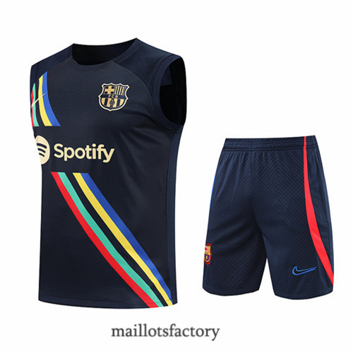 Achat Kit d'entrainement Maillot du Barcelone Debardeur 2022/23 Bleu Marine y773