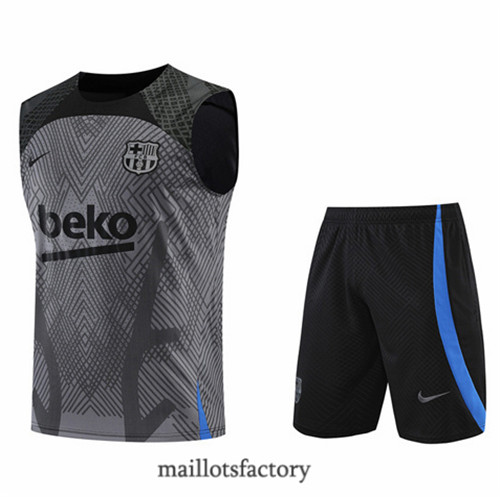 Achat Kit d'entrainement Maillot du Barcelone Debardeur 2022/23 Gris y774