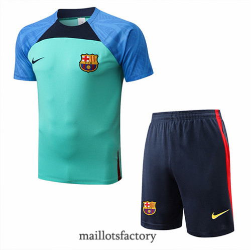 Achat Kit d'entrainement Maillot du Barcelone + Short 2022/23 Bleu y778