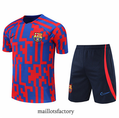 Achat Kit d'entrainement Maillot du Barcelone + Short 2022/23 Rouge/Bleu Marine y780