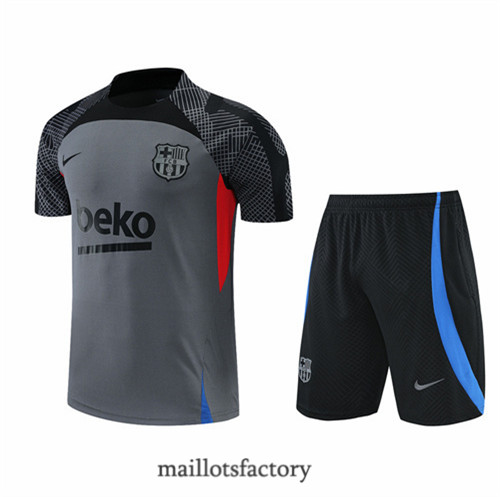 Achat Kit d'entrainement Maillot du Barcelone + Short 2022/23 Gris y786