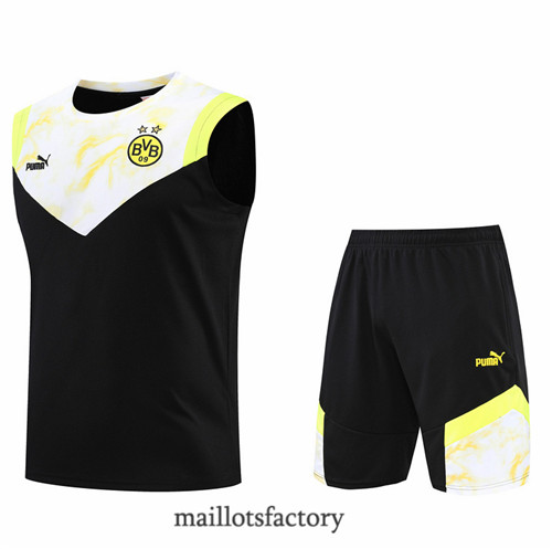 Achat Kit d'entrainement Maillot du Borussia Dortmund Debardeur 2022/23 Noir y760