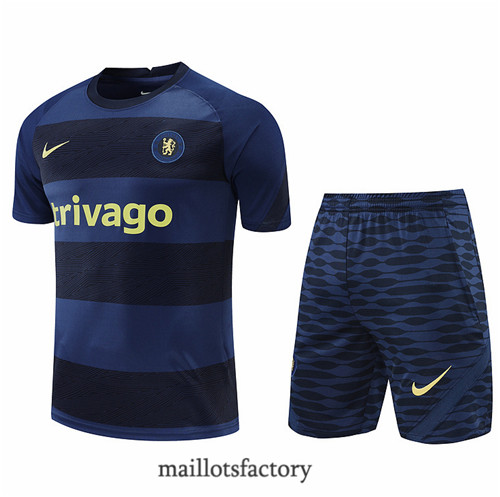 Achat Kit d'entrainement Maillot du Chelsea + Short 2022/23 Bleu Marine y894