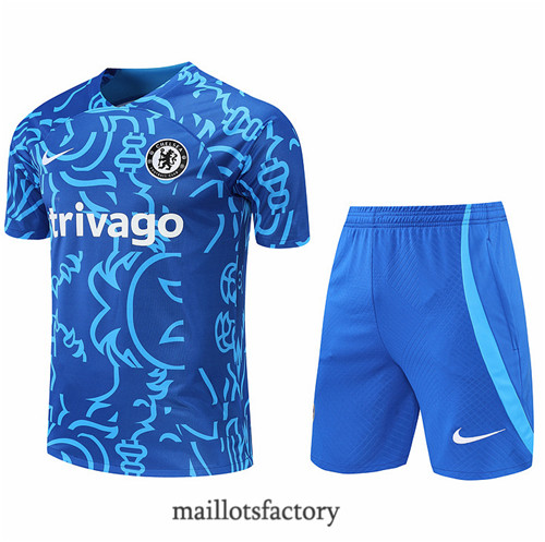 Achat Kit d'entrainement Maillot du Chelsea + Short 2022/23 Bleu y896