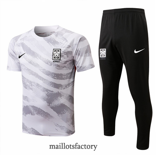 Achat Kit d'entrainement Maillot du Corée 2022/23 Blanc/Gris/Noir y857