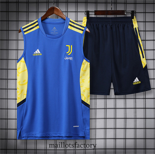 Achat Kit d'entrainement Maillot du Juventus Debardeur 2022/23 Bleu y946