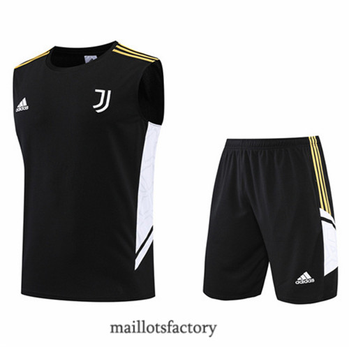 Achat Kit d'entrainement Maillot du Juventus Debardeur 2022/23 Noir y949