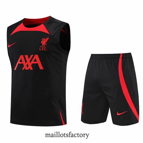 Achat Kit d'entrainement Maillot du Liverpool Debardeur 2022/23 Noir y903