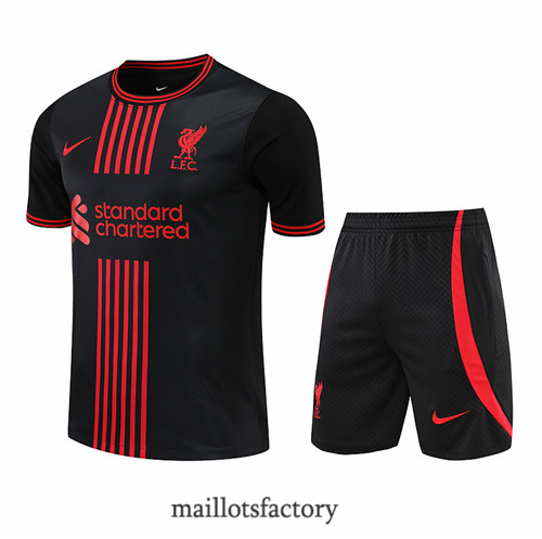 Achat Kit d'entrainement Maillot du Liverpool + Short 2022/23 Noir y913