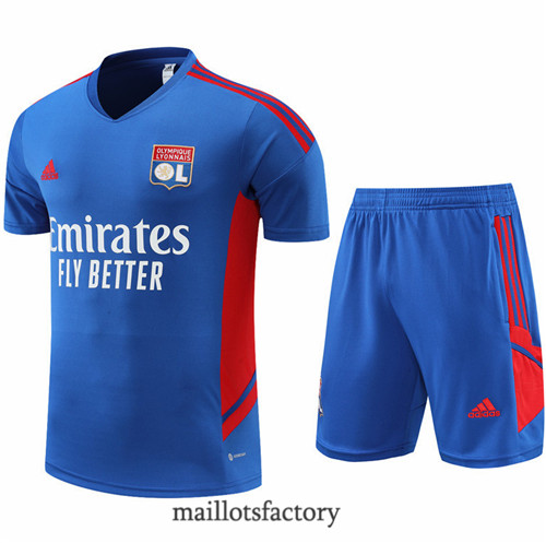 Achat Kit d'entrainement Maillot du Lyon + Short 2022/23 Bleu y805