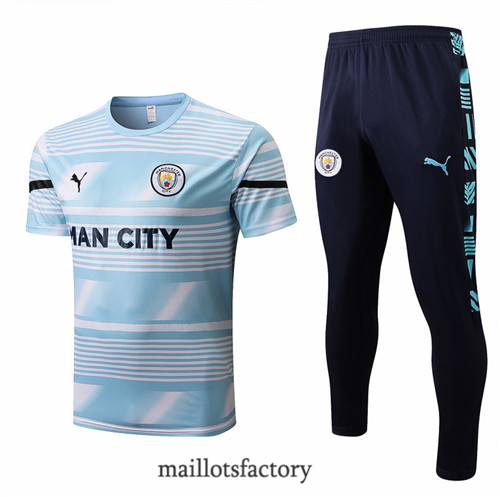 Achat Kit d'entrainement Maillot du Manchester City 2022/23 Bleu y920